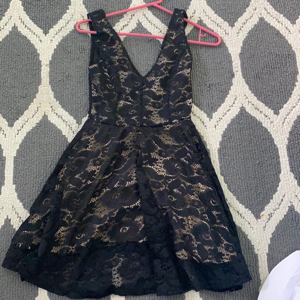 Black lace dress